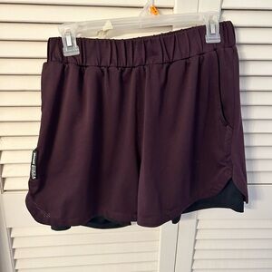 YoungLA Women's Dark Purple Athletic Shorts